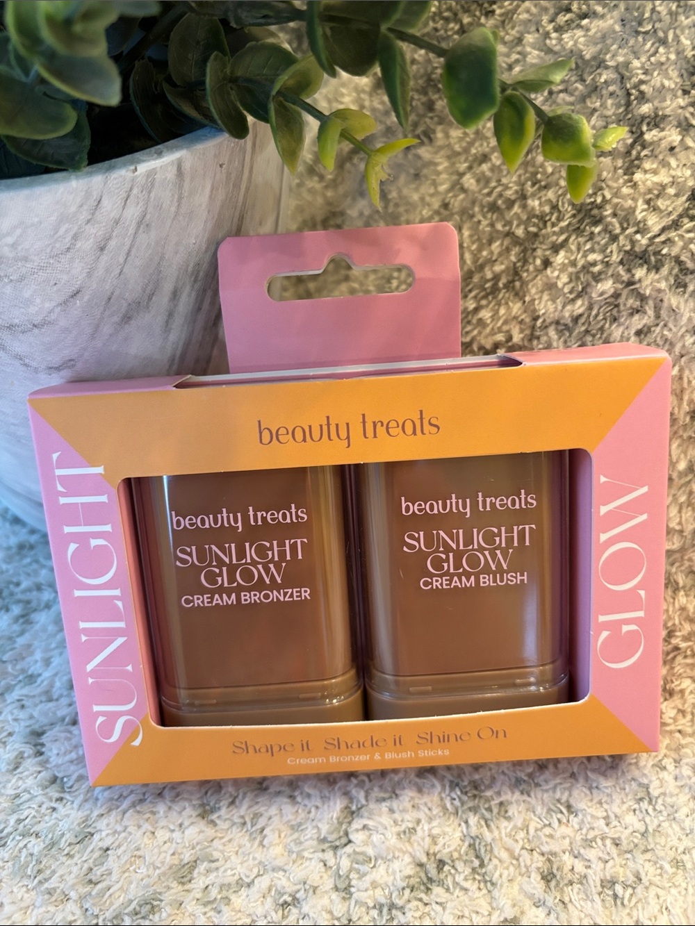 Beauty Treats Summer Sunlight Glow Cream Blush & Bronzer Set NWT 2x.44oz